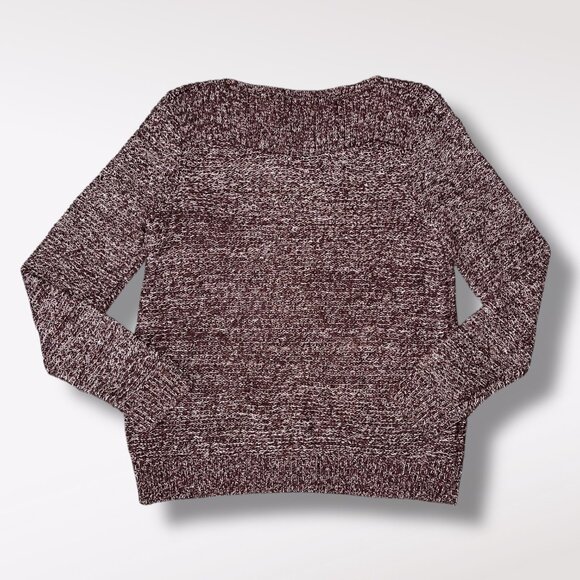 Croft & Barrow Marled Knit Sweater Brown White Pullover Medium - Picture 9 of 9